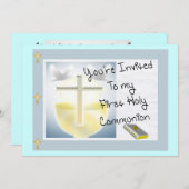 Invitations du premier jour de la communion (Devant / Derrière)