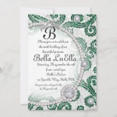 Invitations du Princess Bling Diamond Pearls Party (Devant)