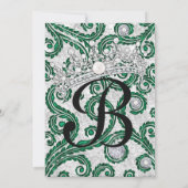 Invitations du Princess Bling Diamond Pearls Party (Dos)