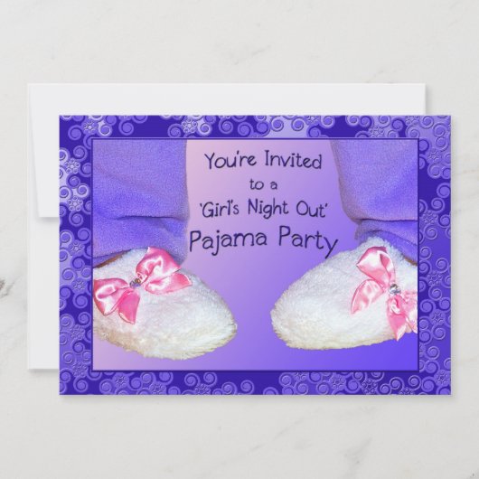 Invitations du pyjama Party (Devant)