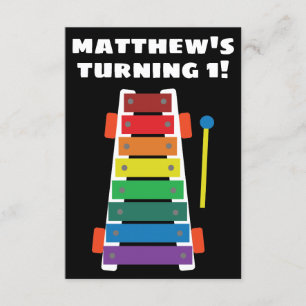 Invitations du Rainbow Xylophone Classic Toy Party