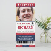 Invitations du Red and Blue Soccer Graduer Party (Debout devant)