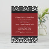 Invitations du Red Damask Photo Engagement Party (Debout devant)