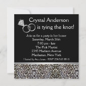 Invitations du Red Leopard Bachelorette Party (Dos)