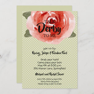 Invitations du Red Rose Derby Party