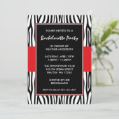Invitations du Red Zebra Bachelorette Party (Debout devant)