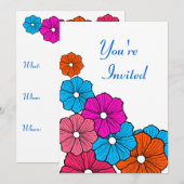 Invitations du Retro Hawaiian Hawaii Luau Party (Devant / Derrière)