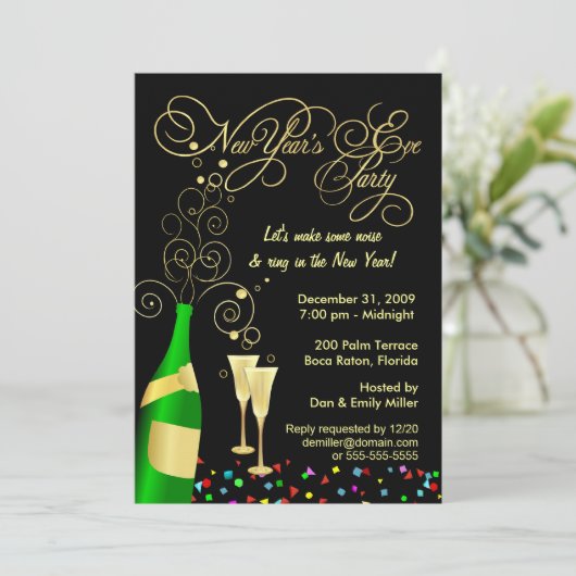 Invitations du réveillon du Nouvel An (Debout devant)