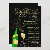 Invitations du réveillon du Nouvel An (Devant / Derrière)