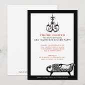 Invitations du réveillon du Nouvel An (Devant / Derrière)