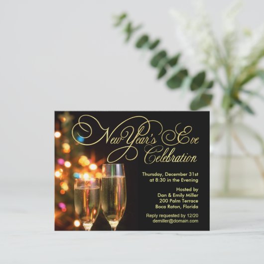 Invitations du réveillon du Nouvel An (Debout devant)