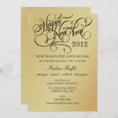 Invitations du réveillon du Nouvel An - Elegant Go (Devant / Derrière)