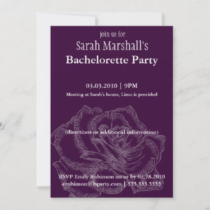 Invitations du Rose Bachelorette Party