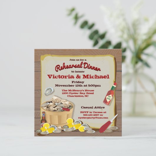 Invitations du rôti d'huître (Debout devant)