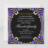 Invitations du Royal Diva Purple Graduation Party (Dos)