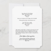 Invitations du service commémoratif de la mort d'O (Dos)