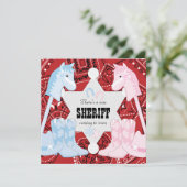 Invitations du Sheriff Cowboy à la Revedette de ge (Debout devant)