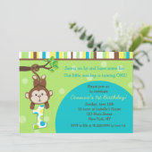 Invitations du singe 1er anniversaire (Debout devant)