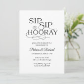 Invitations Du Sip Sip Hooray Engagement Party (Debout devant)