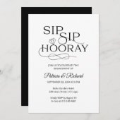 Invitations Du Sip Sip Hooray Engagement Party (Devant / Derrière)