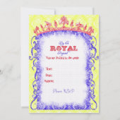 Invitations du Snow White Princess Party (Dos)