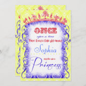 Invitations du Snow White Princess Party (Devant / Derrière)