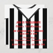 Invitations du Soccer Jersey à thème Modèle, Rouge (Devant / Derrière)