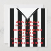 Invitations du Soccer Jersey à thème Modèle, Rouge (Devant)