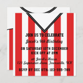 Invitations du Soccer Jersey à thème Modèle, Rouge (Devant / Derrière)