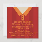 Invitations du Soccer Jersey à thème Modèle, Rouge (Devant)