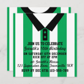 Invitations du Soccer Jersey à thème Modèle, Vert (Devant / Derrière)