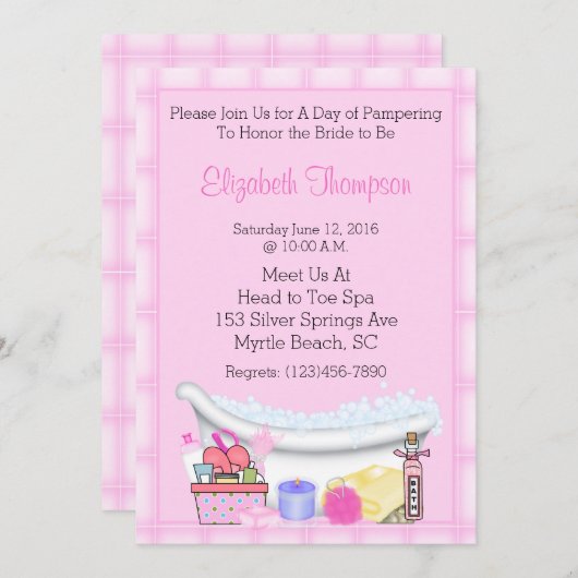 Invitations du spa (Devant / Derrière)