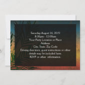Invitations du Sunset Palm Tree Party (Dos)