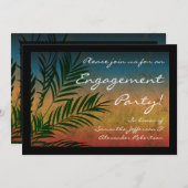 Invitations du Sunset Palm Tree Party (Devant / Derrière)