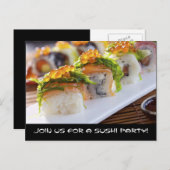 Invitations du Sushi Party (Devant / Derrière)