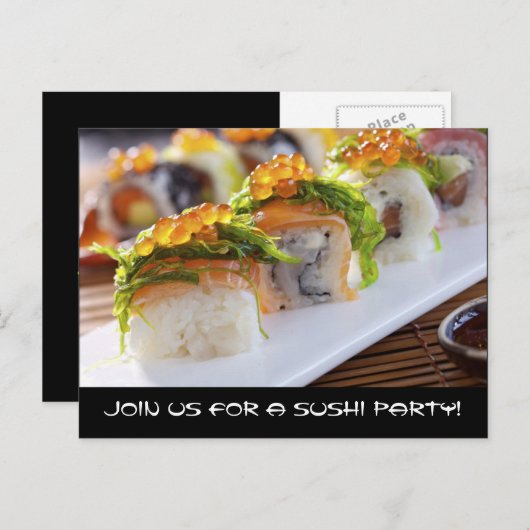 Invitations du Sushi Party (Devant / Derrière)