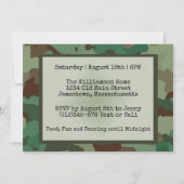 Invitations du Sweet sixteen Camo Vert (Dos)