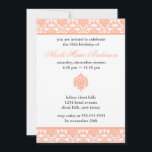 Invitations du Sweet sixteen Damas<br><div class="desc">Beau Sweet sixteen ou Quinceanera Party Invitations avec un délicat motif de damas rose. 
 Art Mujka Design</div>