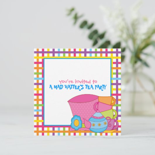 Invitations du Tea Party de Mad Hatter (Debout devant)
