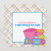 Invitations du Tea Party de Mad Hatter (Devant / Derrière)