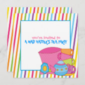 Invitations du Tea Party de Mad Hatter (Devant / Derrière)