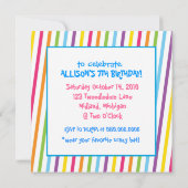 Invitations du Tea Party de Mad Hatter (Dos)