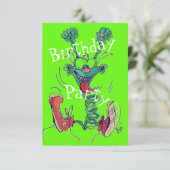 Invitations du type vert heureux RSVP (Debout devant)