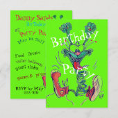 Invitations du type vert heureux RSVP (Devant / Derrière)