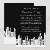 Invitations du Urban City Bachelorette Party (Devant / Derrière)