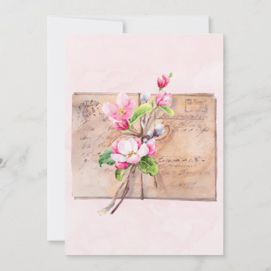 Invitations du Wedding shower Apple Tree Blossoms (Dos)