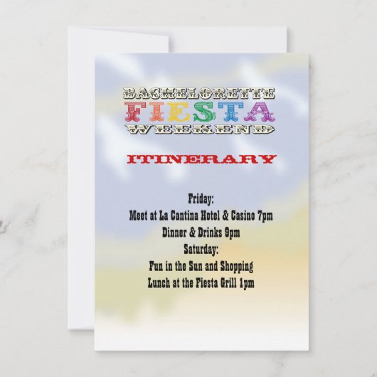 Invitations du week-end de la fête de la fille de (Dos)