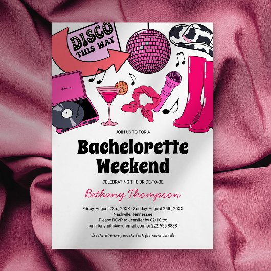 Invitations du week-end Disco Cowgirl