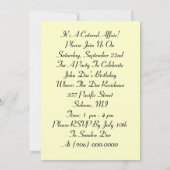 Invitations d'un chef d'entreprise à la carte (Dos)