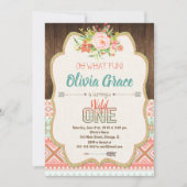 Invitations d'un de fille sauvage tribale de Boho (Devant)